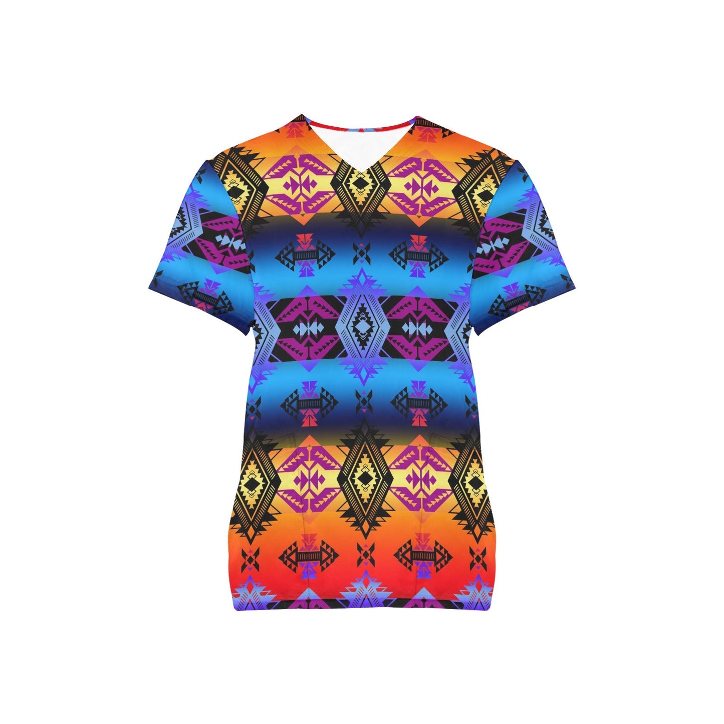 Sovereign Nation Sunset Scrub Top
