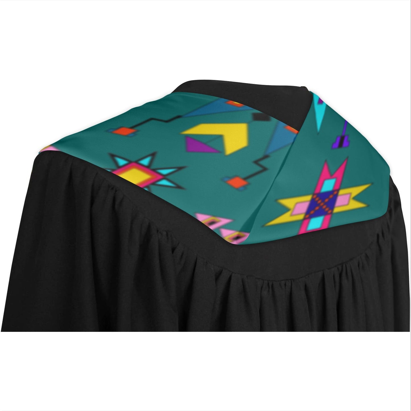 Enemy Territory Teal Graduation Stole