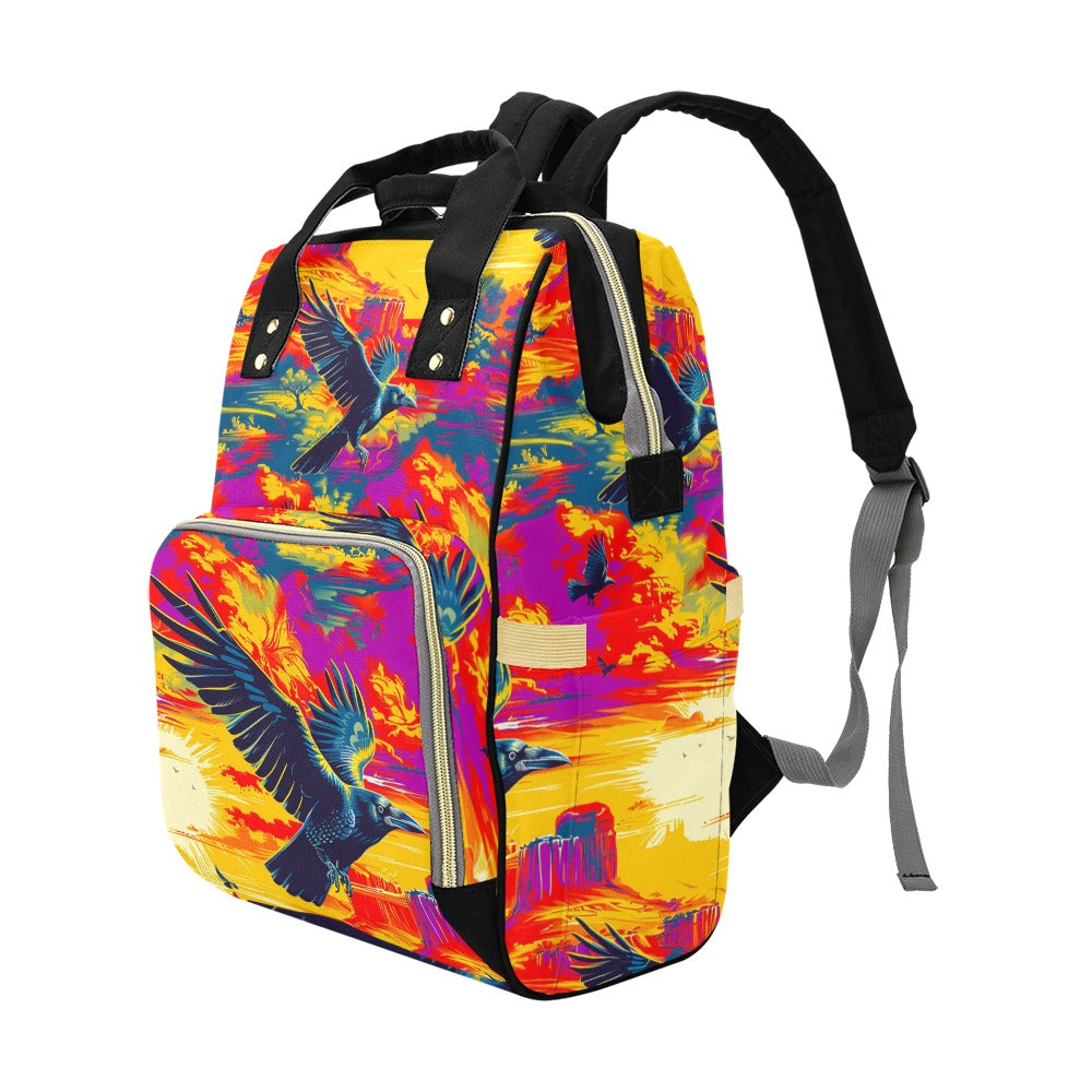 Crow Spreads His Wings Diaper Bag
