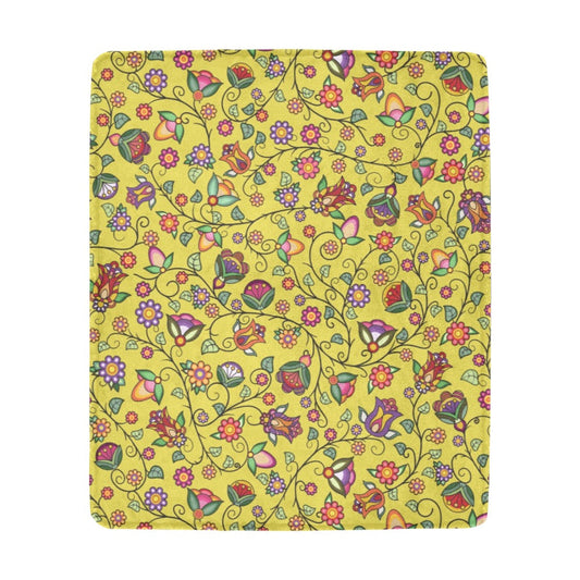 Heartbeat Petals Yellow Ultra-Soft Micro Fleece Blanket 50"x60"