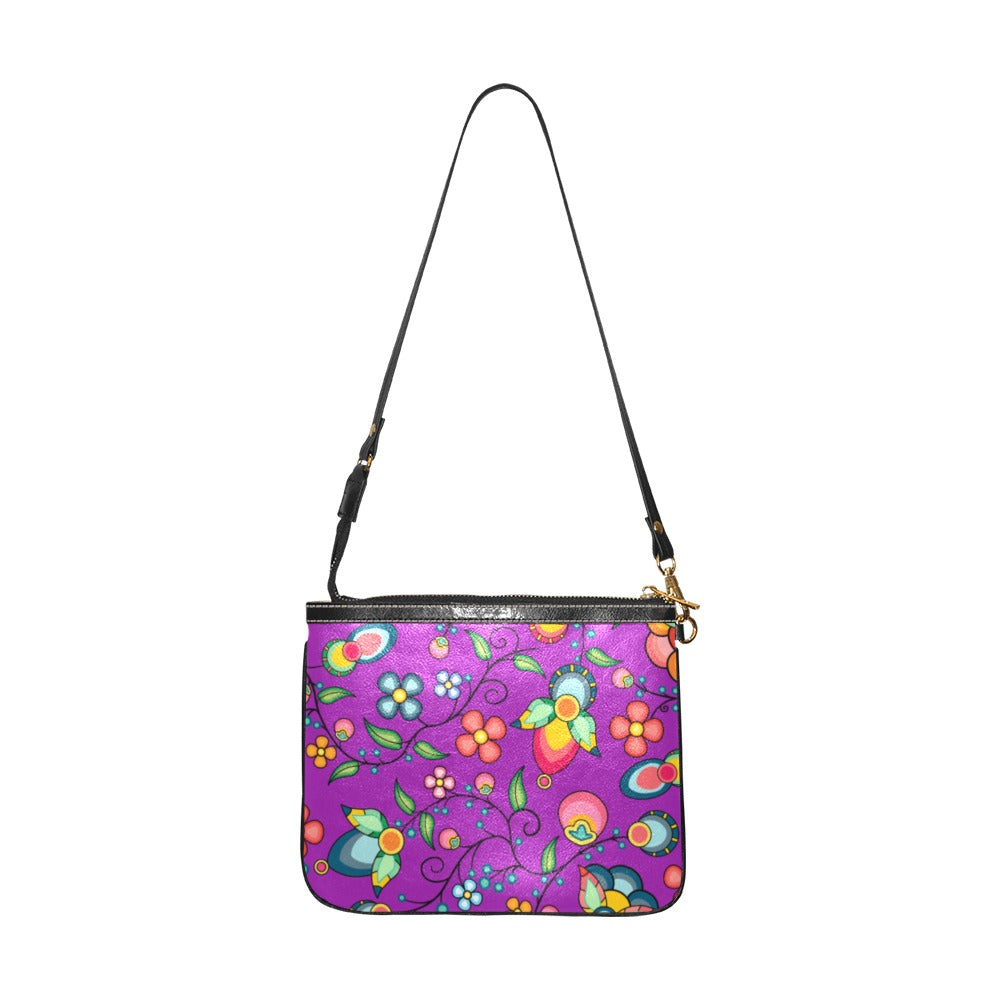 Floral Bounty Purple Small Shoulder Bag