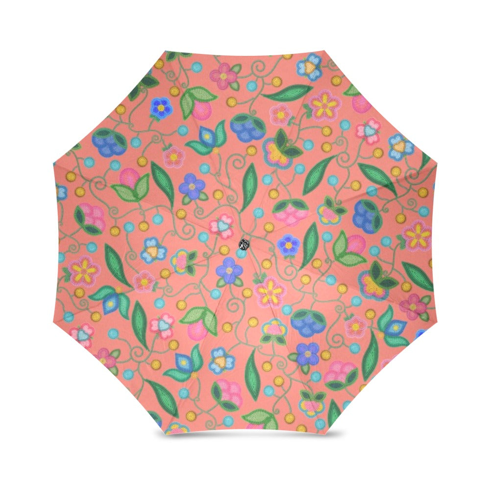 Skyberry Serenade Peach Foldable Umbrella