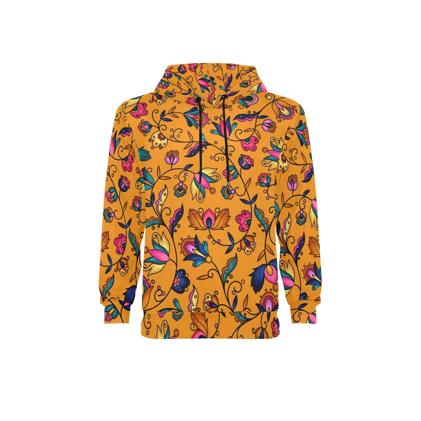 Copper Prairie Petals Fleece Hoodie