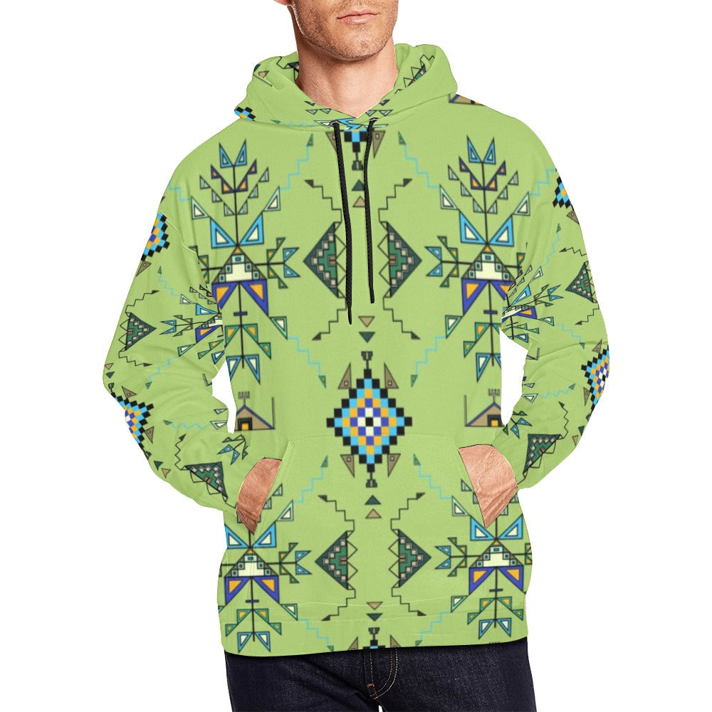 Bear Shield Green Hoodie for Men
