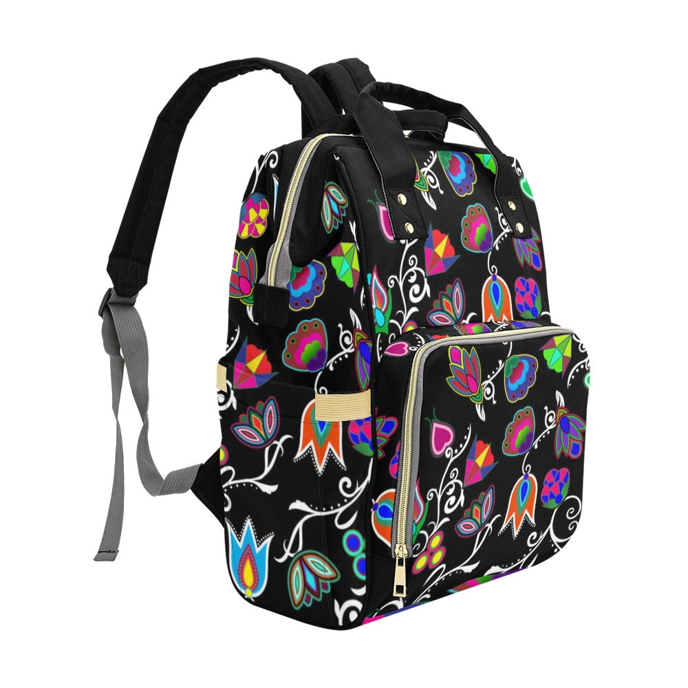 Indigenous Paisley Black Diaper Bag