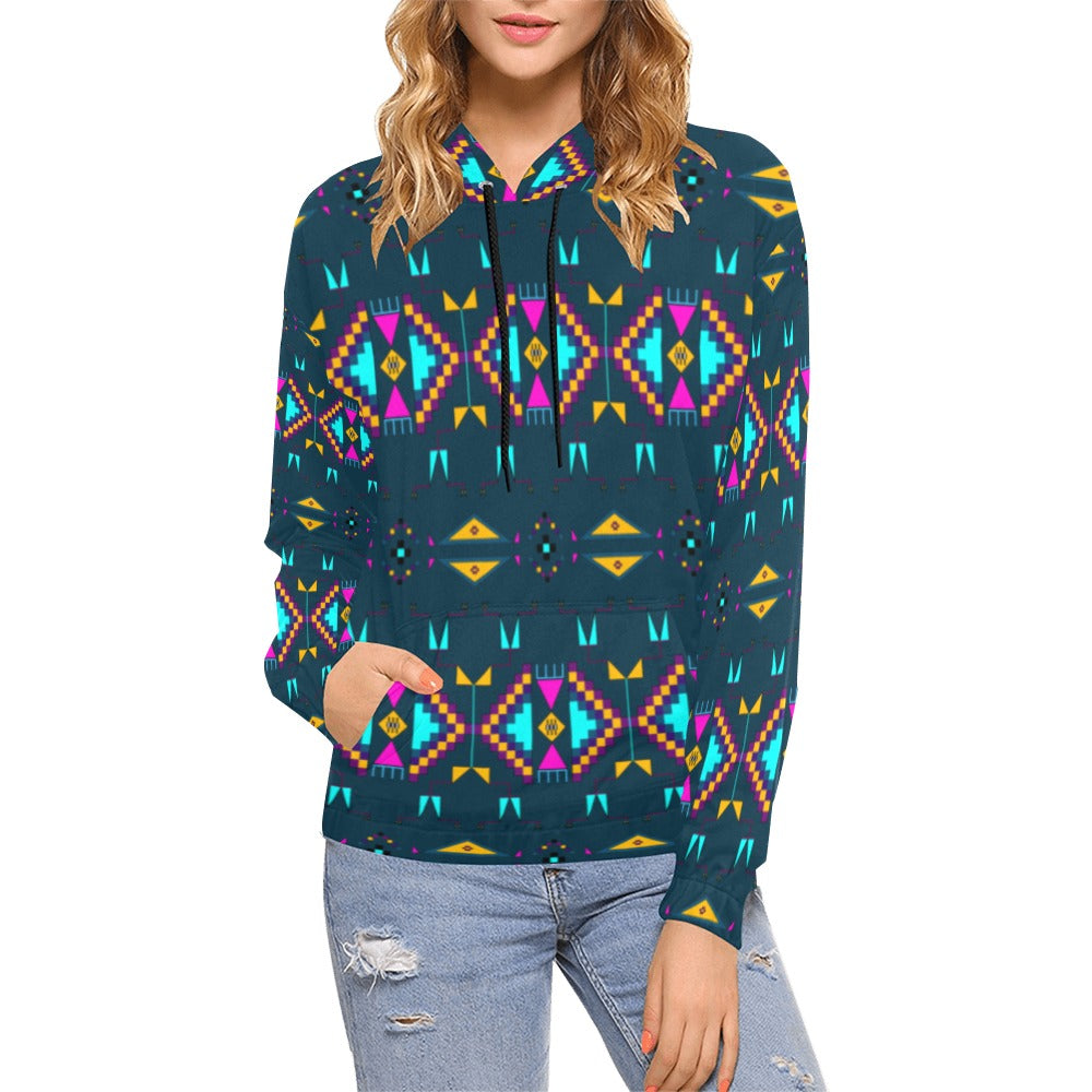 Rite of Passage Dark Teal Hoodie for Women