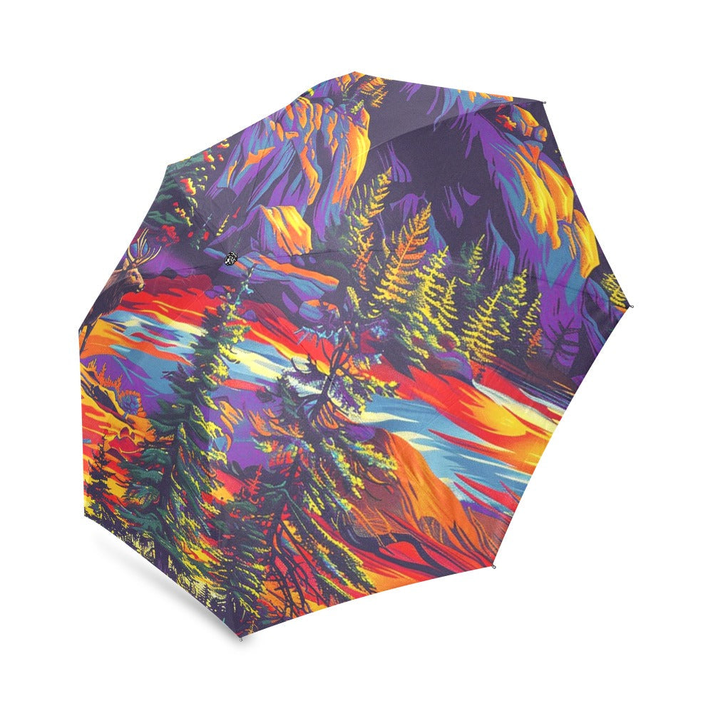 Roaming Elk Foldable Umbrella