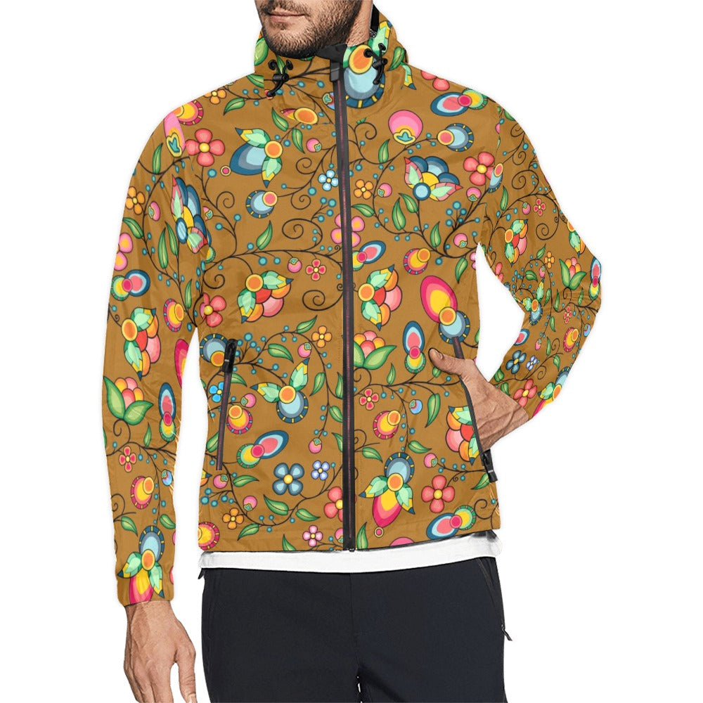 Floral Bounty Fall Leaves Men's Windbreaker