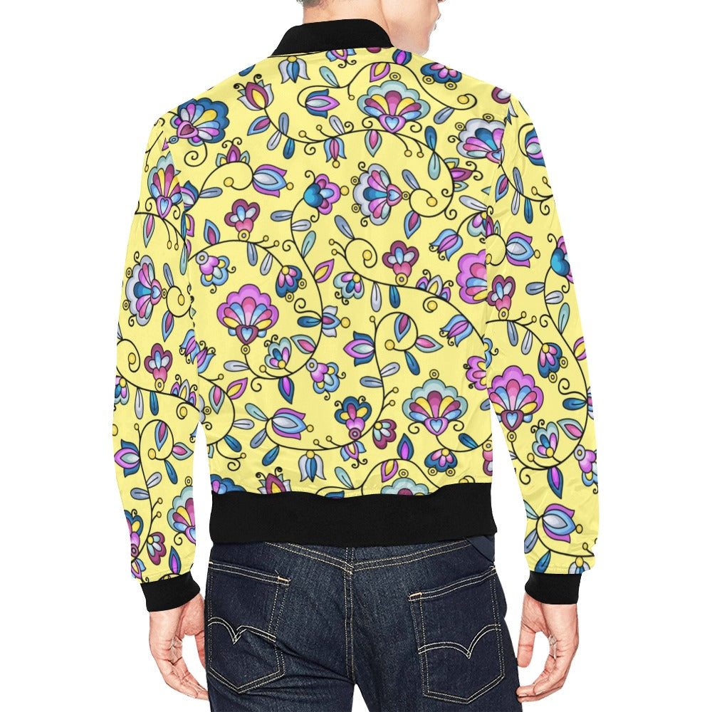 Autumn Bundle Blessing Yellow Bomber Jacket for Men