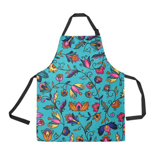 Copper Prairie Petals Turquoise Apron