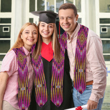 Load image into Gallery viewer, Fire Feather Pink Graduation Stole
