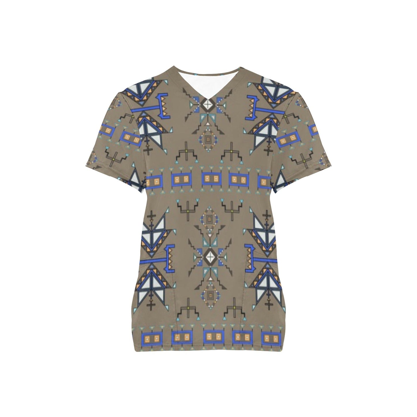 Eagle Strike Brown Scrub Top