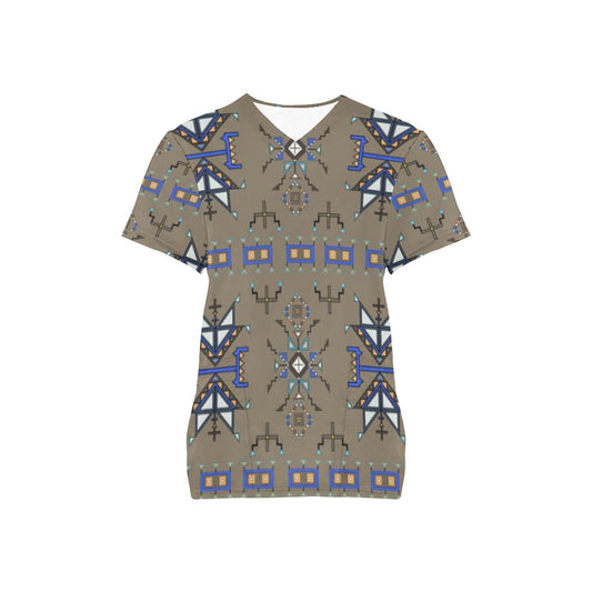 Eagle Strike Brown Scrub Top