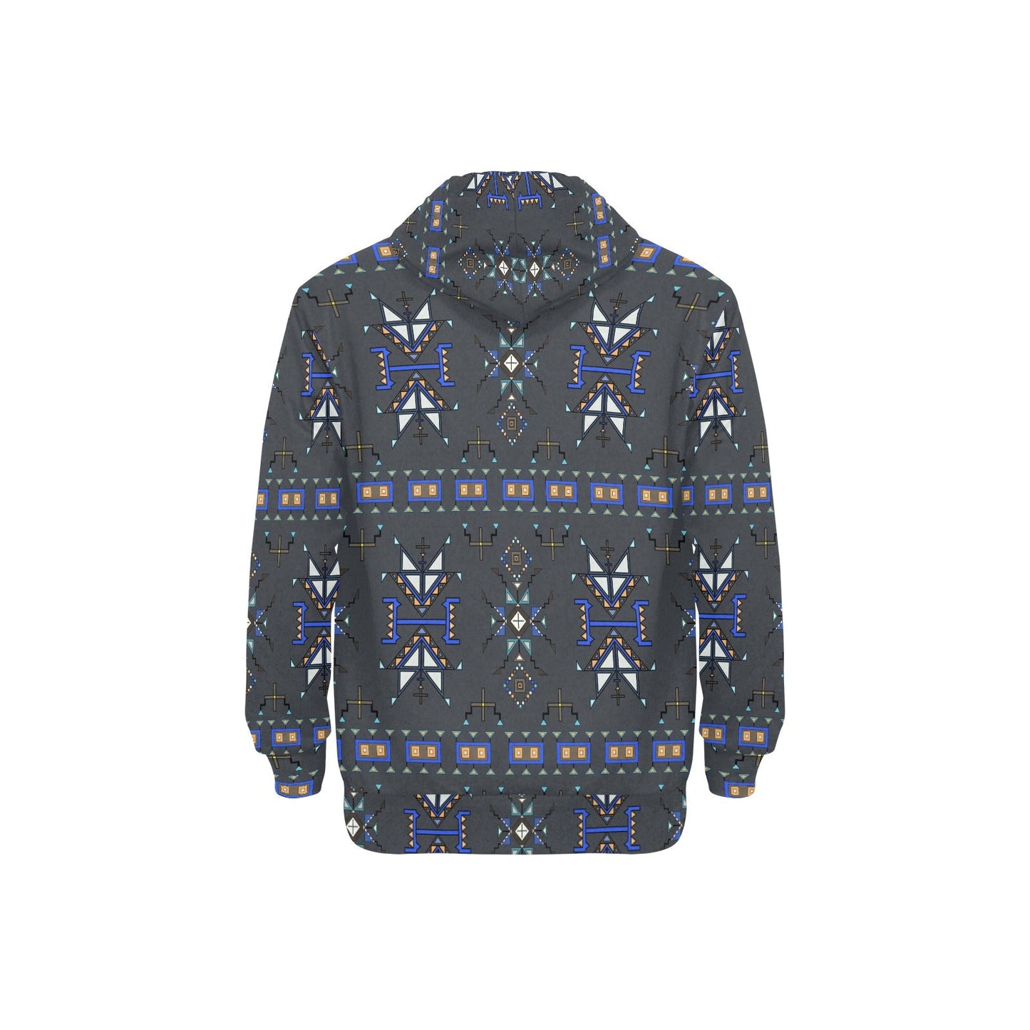 Eagle Strike Gray Men's Long Sleeve Fleece Hoodie