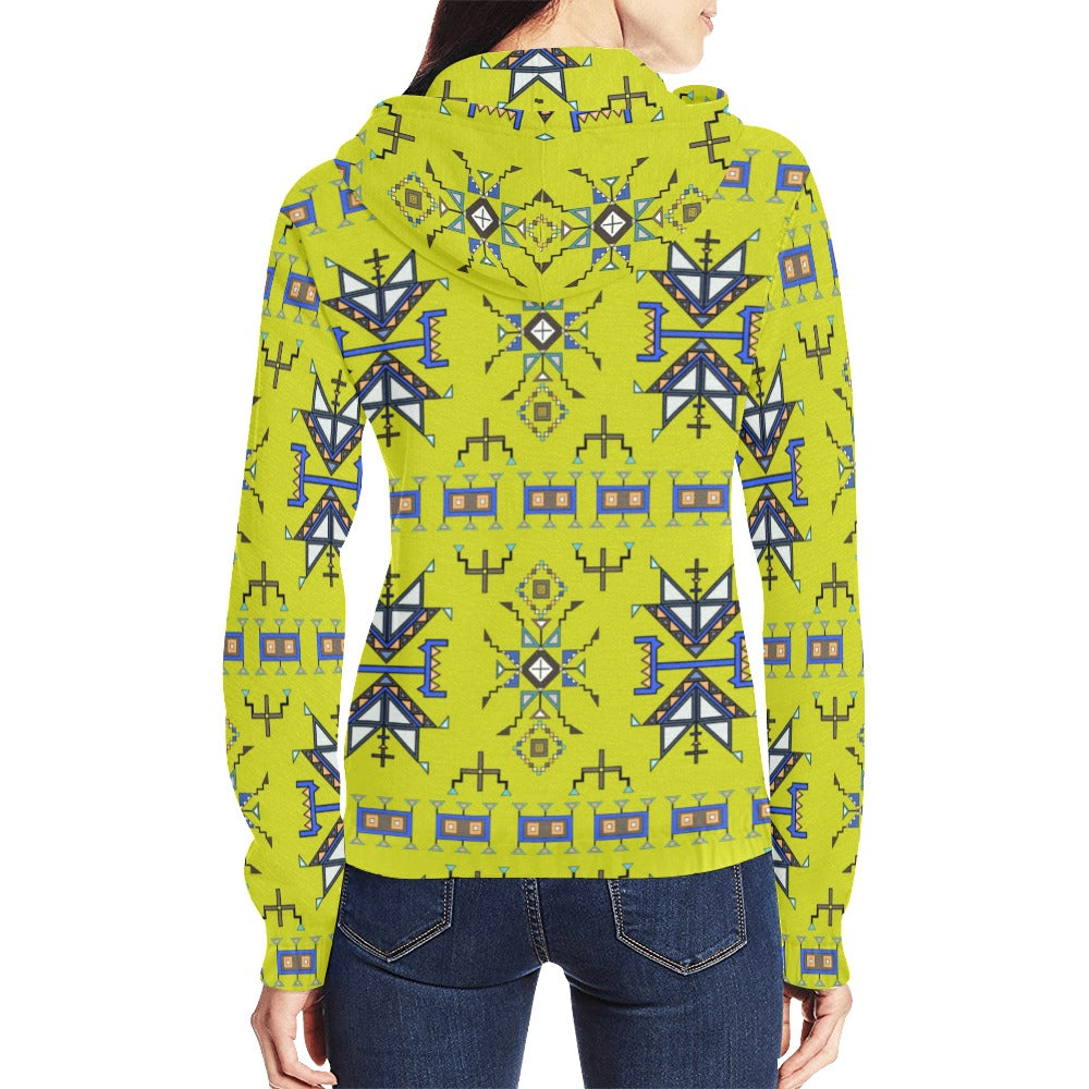 Eagle Strike Lime Full Zip Hoodie for Women