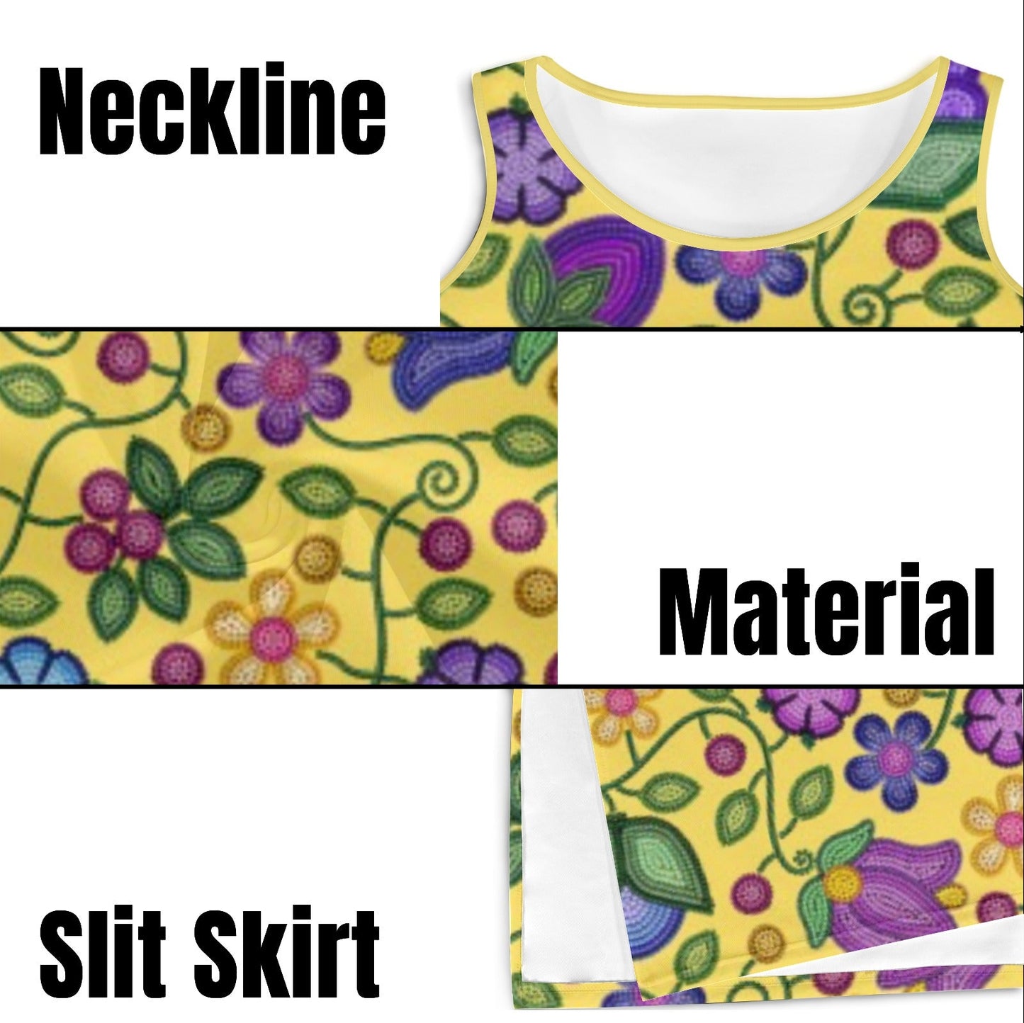 Bloom Uplift Yellow Phaedra Sleeveless Open Fork Long Dress