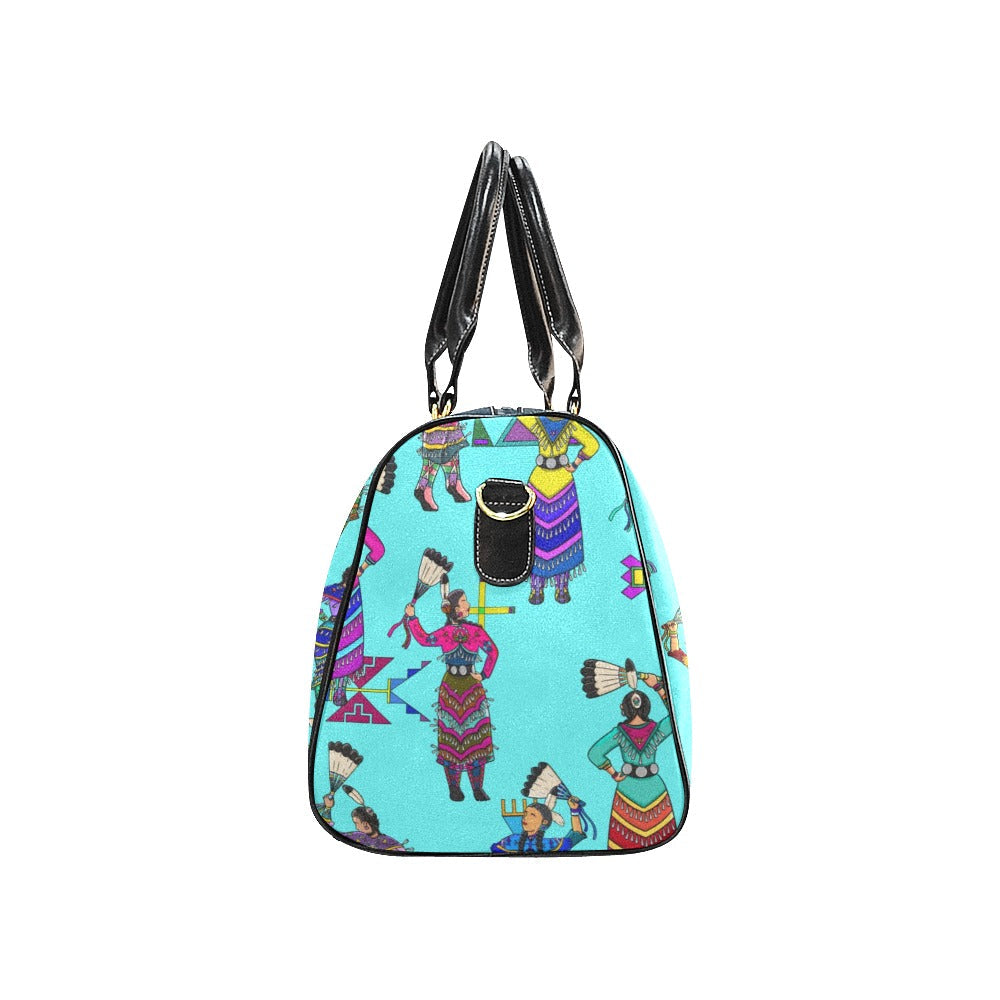 Women's Jingle Dancers Turquoise Large Travel Bag