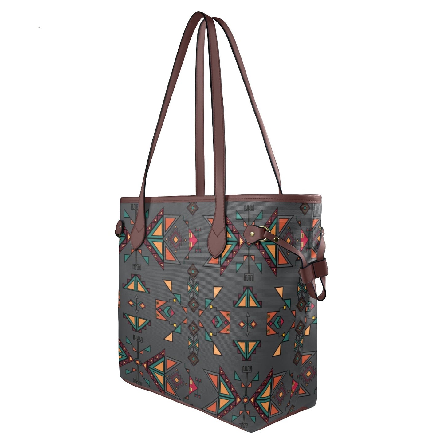 Arrow Dawn Gray Clover Canvas Tote Bag