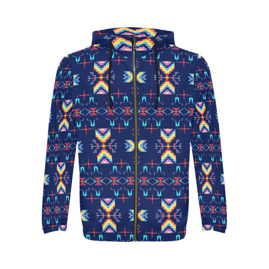 Rainy Chief Rainbow Night Lake Zip Hoodie