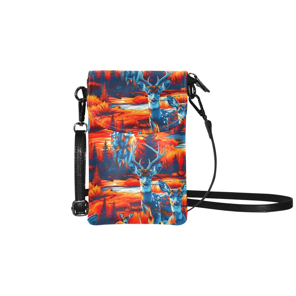 Deer Family Small Cell Phone Purse