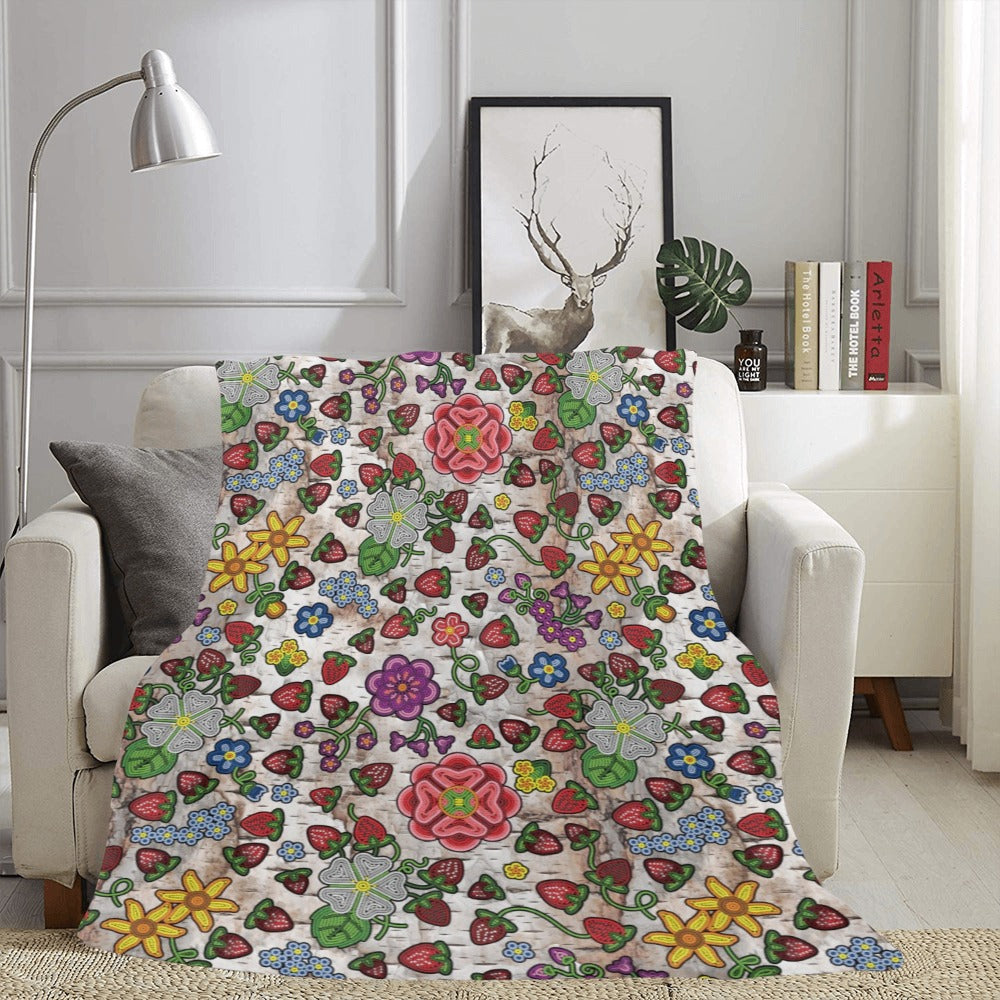 Berry Pop Br Bark X-Large Micro Fleece Blanket