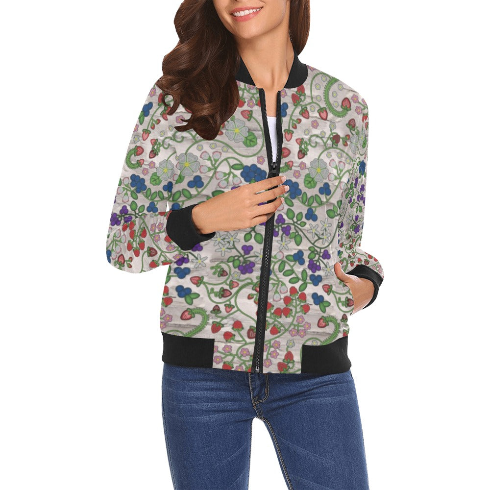 Grandmother Stories Bright Birch Bomber Jacket for Women