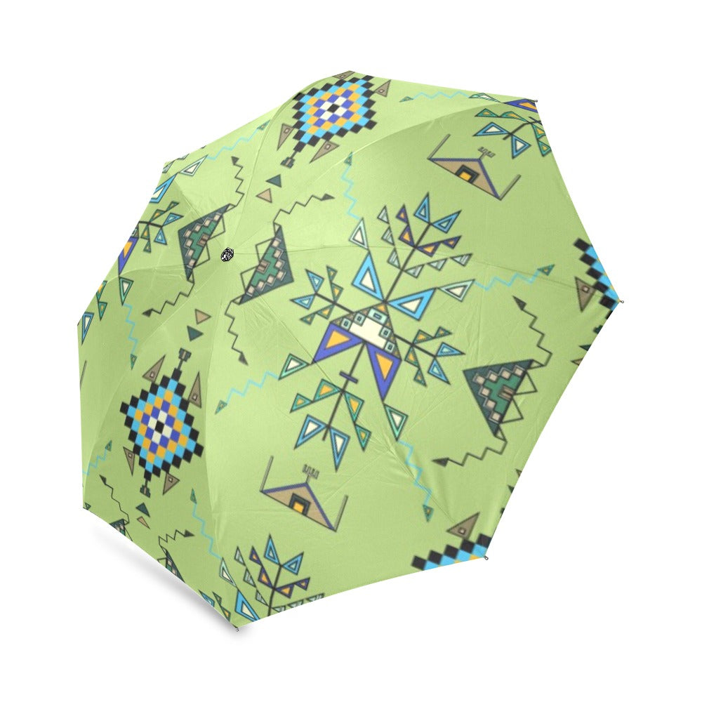 Bear Shield Green Foldable Umbrella
