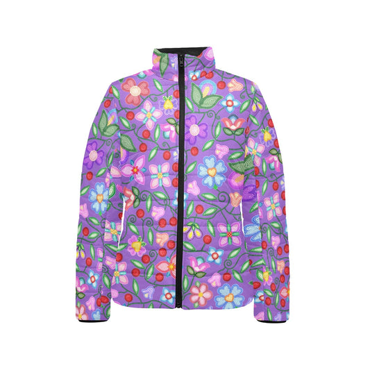 Petal Harmony Lavender Stand Collar Jacket