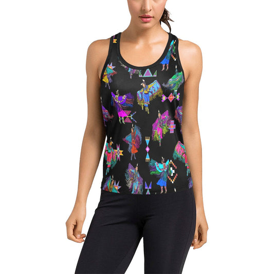 Women's Fancy Dancers Black Women's Racerback Tank Top