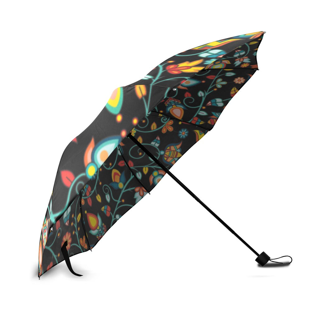 Thorny Path Black Foldable Umbrella