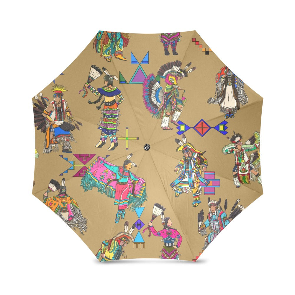 Grand Entry Dancers Earth Foldable Umbrella