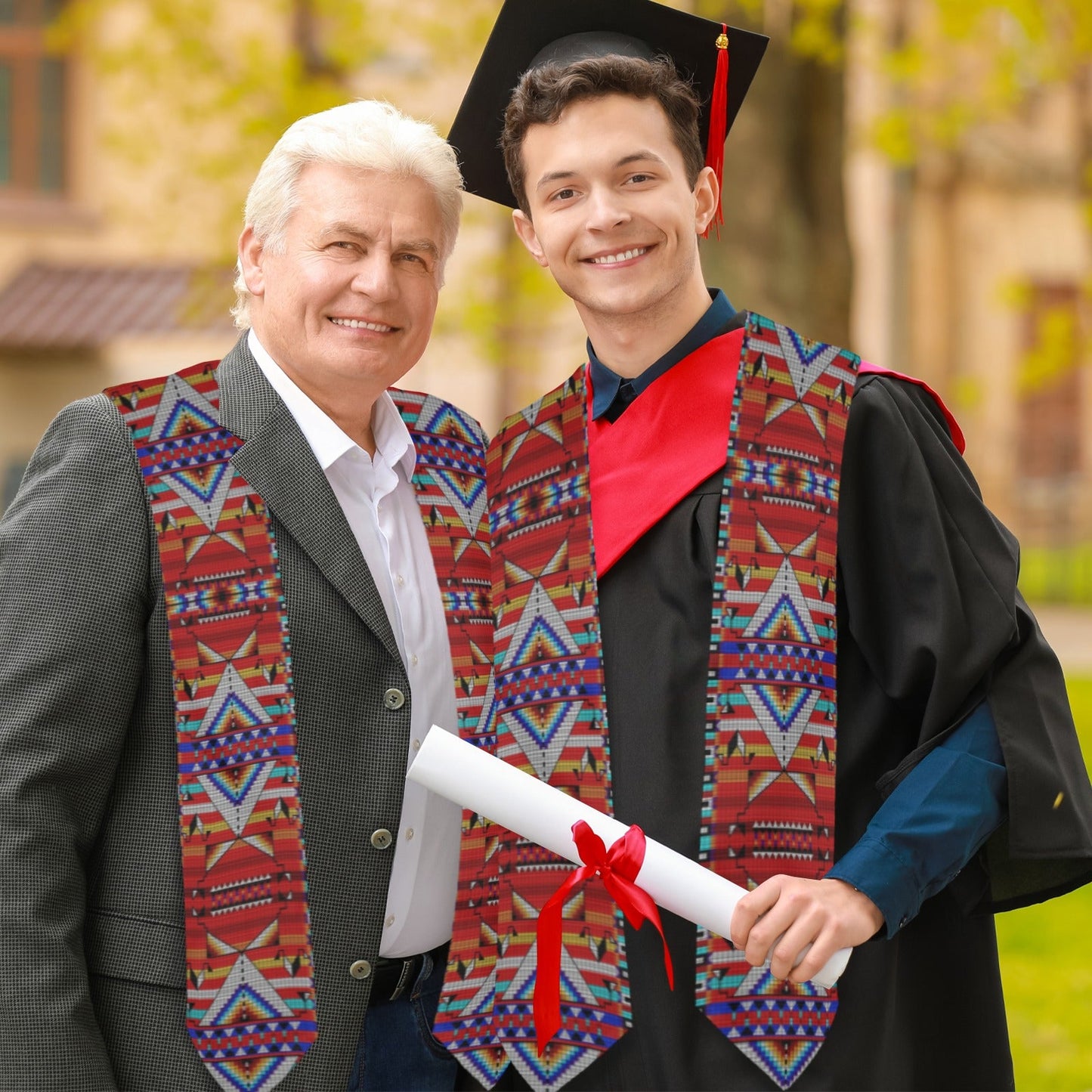 Medicine Blessing Red Graduation Stole