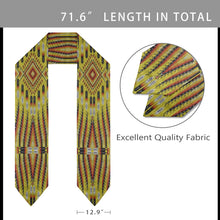 Load image into Gallery viewer, Fire Feather Yellow Graduation Stole
