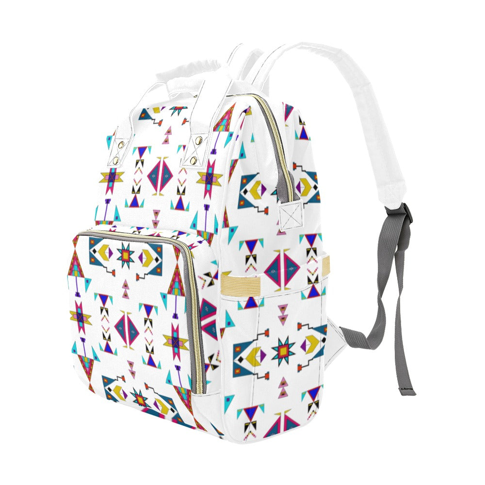 Enemy Territory White Multi-Function Diaper Backpack