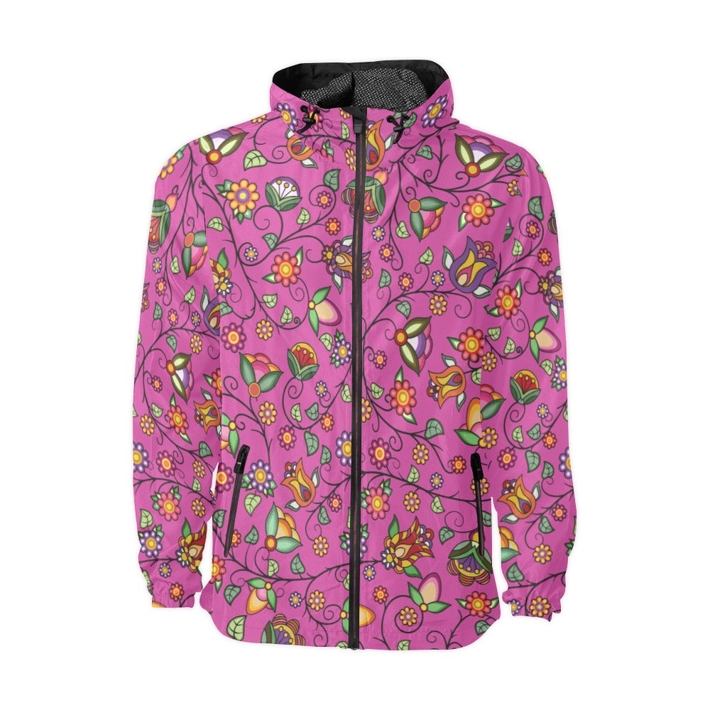 Heartbeat Petals Pink Men's Windbreaker