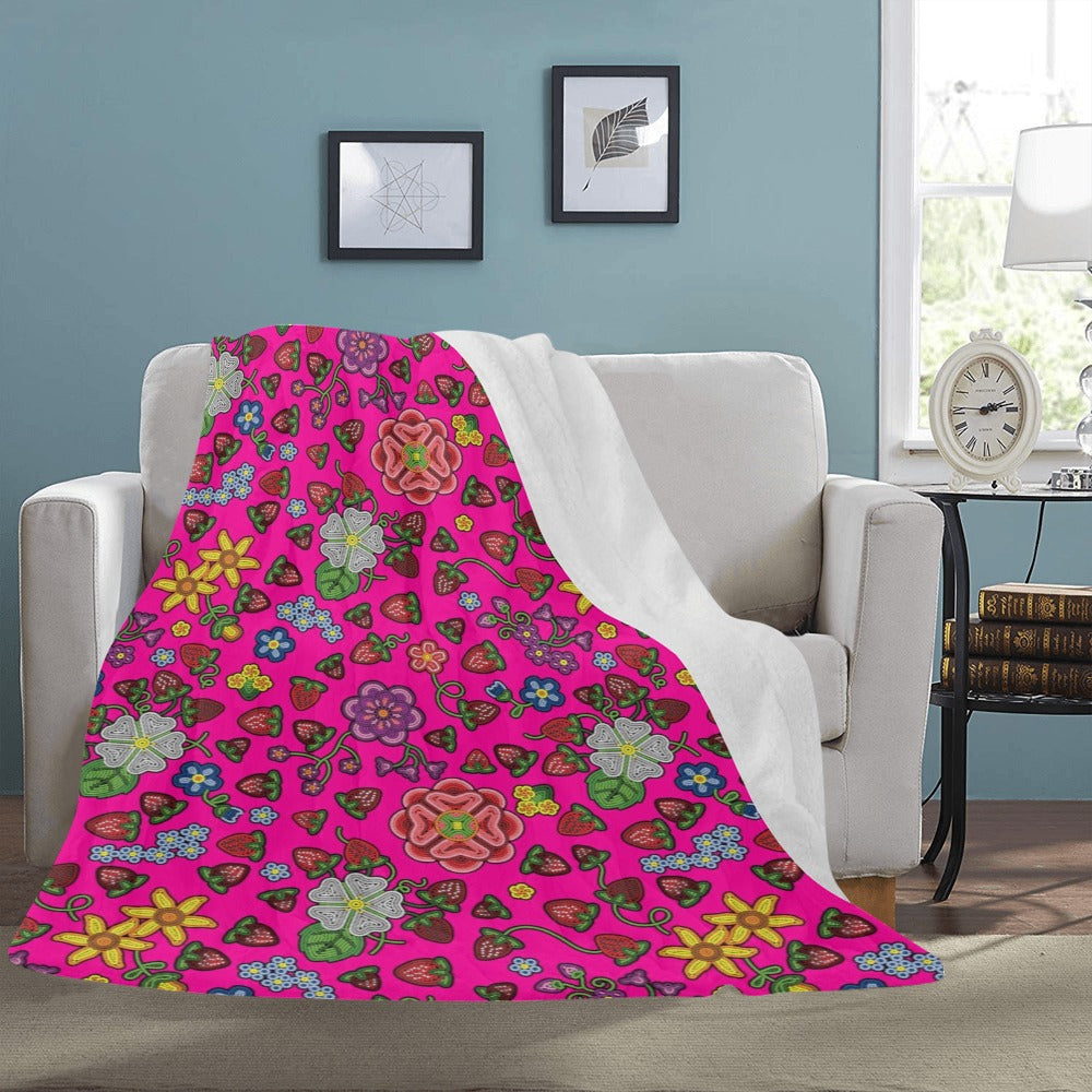 Berry Pop Blush X-Large Micro Fleece Blanket