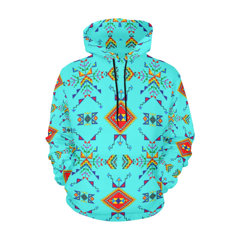Buffalo Jump Turquoise Hoodie for Women