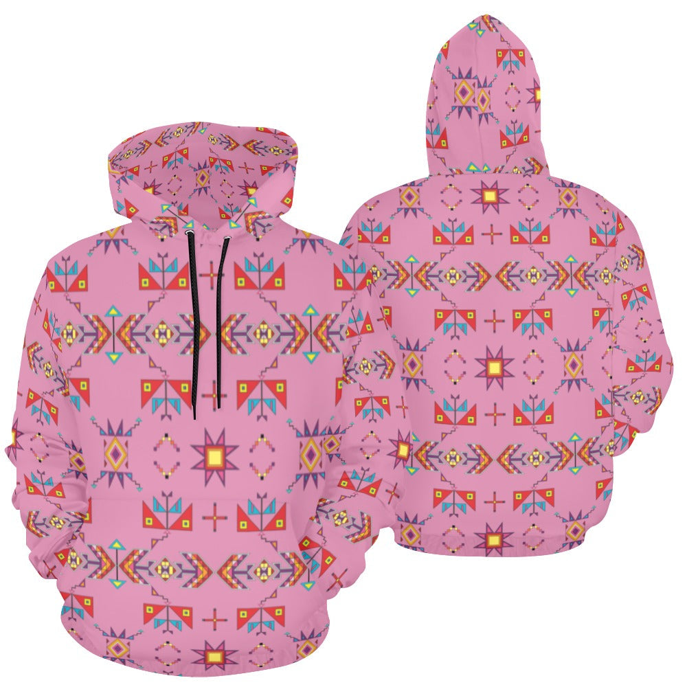 Scattered Generations Pink Hoodie for Men