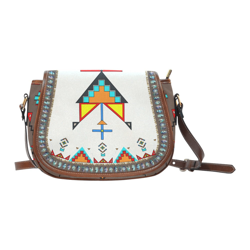 Sentinel of the Plains Saddle Bag/Large - White