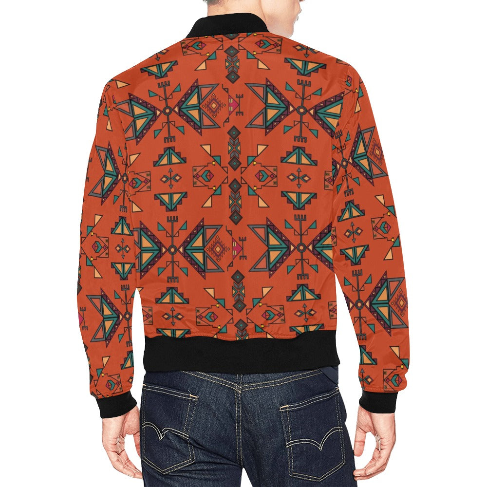 Arrow Dawn Orange Bomber Jacket for Men