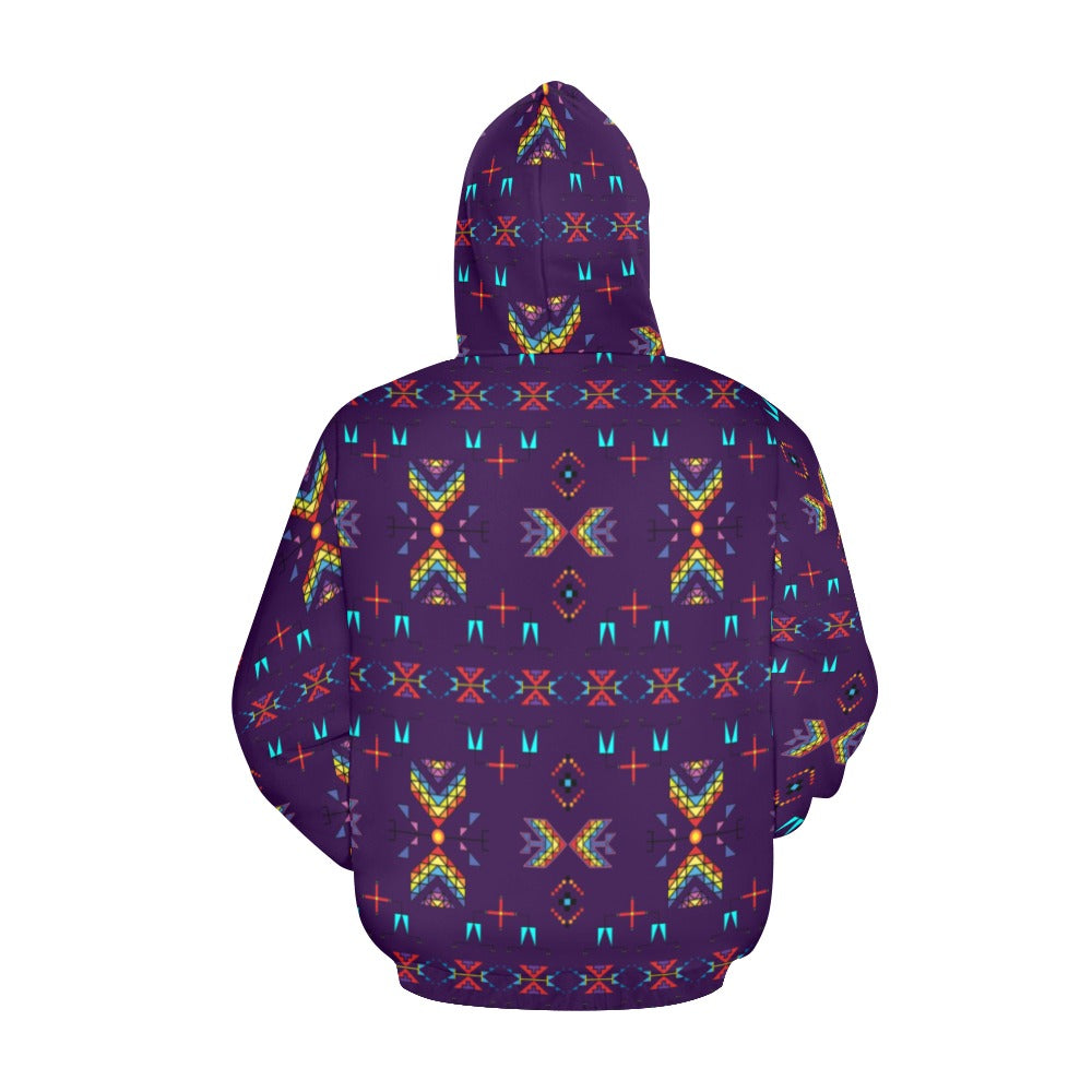 Rainy Chief Rainbow Dark Purple Hoodie for Men