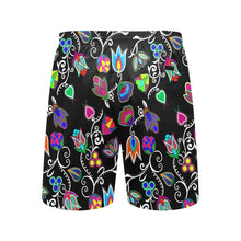 Load image into Gallery viewer, Indigenous Paisley Black Men&#39;s Mid-Length Beach Shorts
