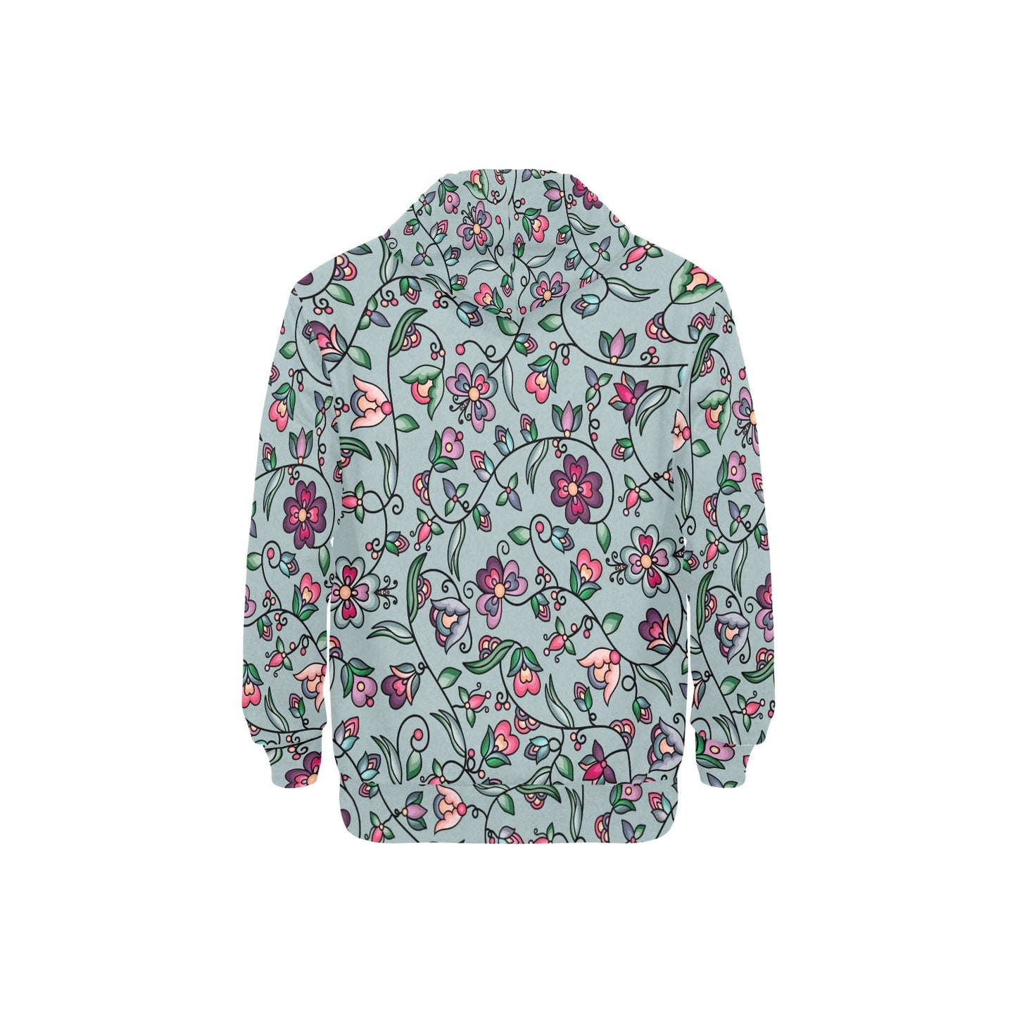 Amber Evening Garland Turquoise Men's Long Sleeve Fleece Hoodie