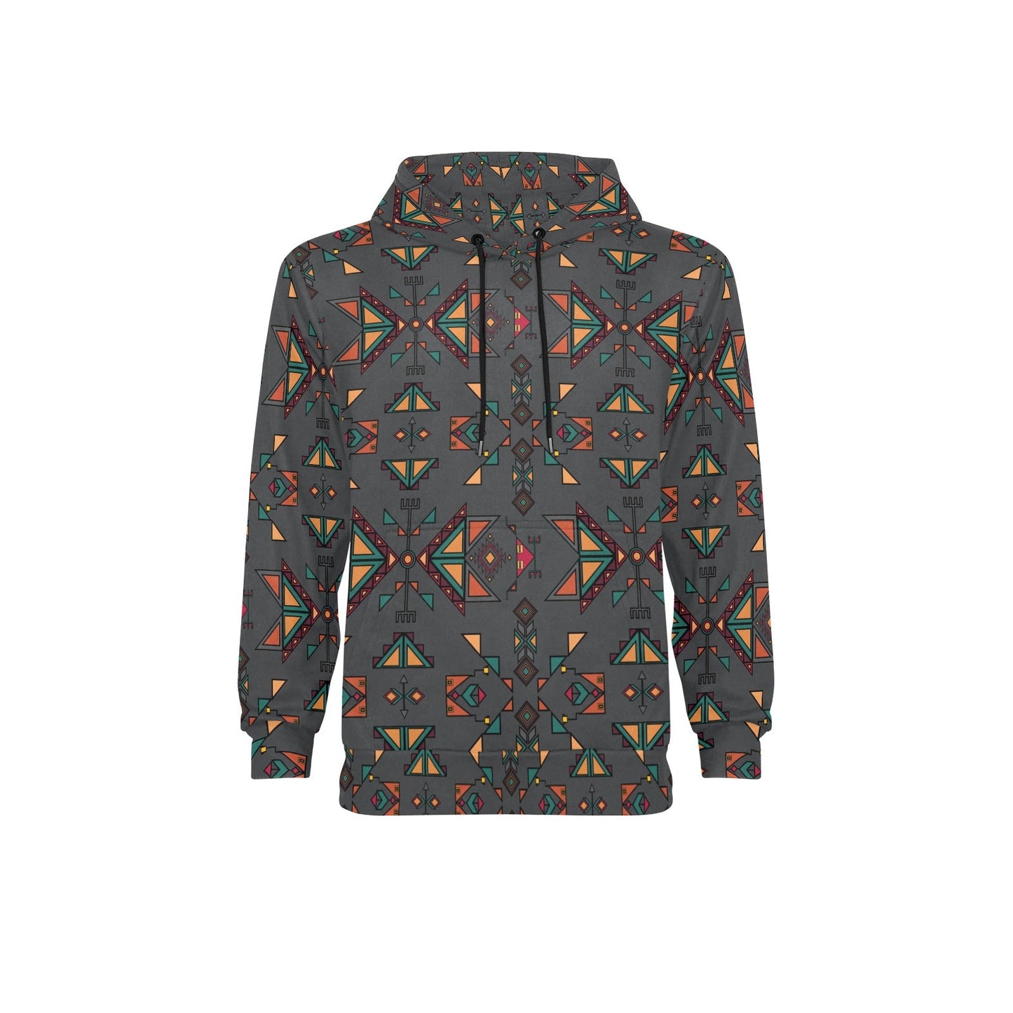 Arrow Dawn Gray Men's Long Sleeve Fleece Hoodie