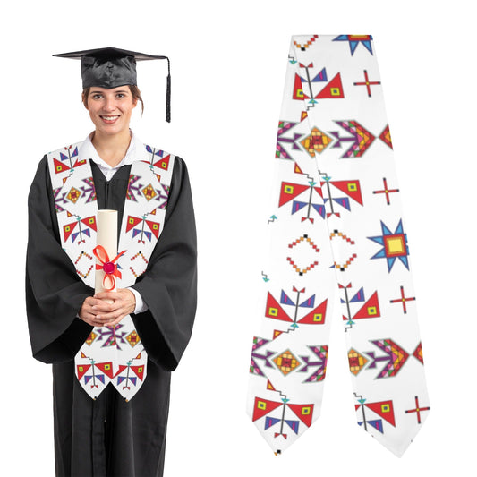 Scattered Generations White Graduation Stole