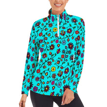 Load image into Gallery viewer, Nature&#39;s Nexus Turquoise Long Sleeve Yoga Shirt
