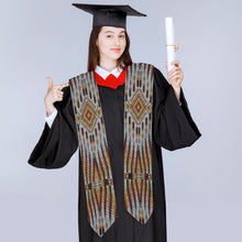 Load image into Gallery viewer, Fire Feather White Graduation Stole
