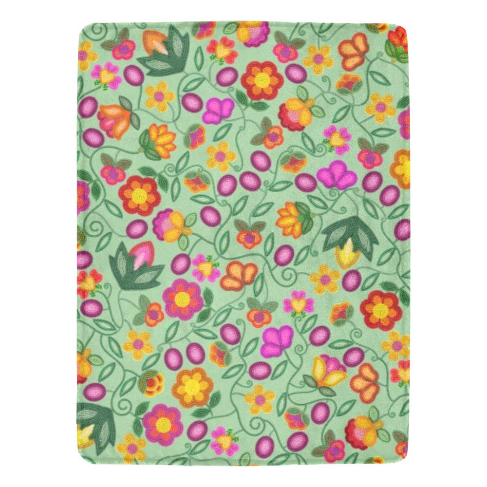 Boreal Bounty Green X-Large Micro Fleece Blanket