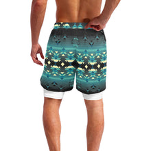 Load image into Gallery viewer, Inspire Green Men&#39;s Sports Shorts with Compression Liner
