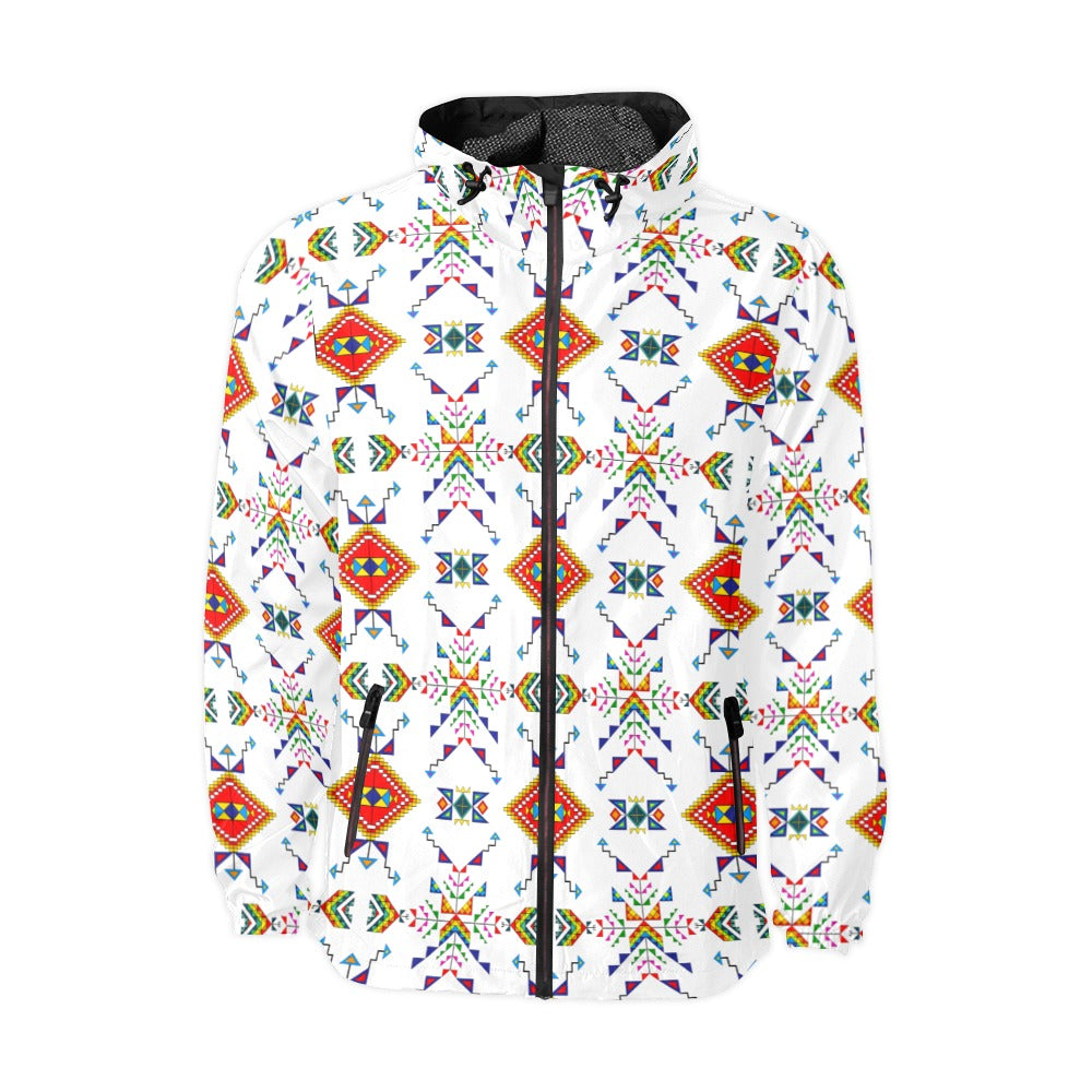 Buffalo Jump White Men's Windbreaker
